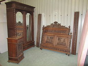 A French Carved Oak Bedroom Su