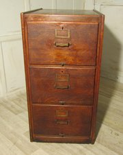 antique furniture a large art deco 3 drawer oak A Large Art Deco 3 Drawer Oak