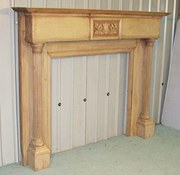 A Large Victorian Pine Firepla