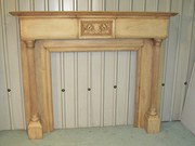 A Large Victorian Pine Firepla