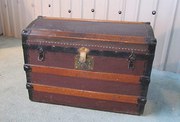 A Victorian Canvas Dome Top Tr