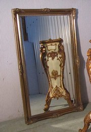 An Aged Gilt Wall Mirror
