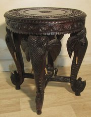antique furniture carved elephant table occasion Carved Elephant Table Occasion