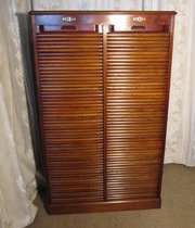 antique furniture double tambour fronted mahogan Double Tambour Fronted Mahogan