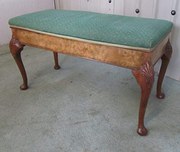 Edwardian Burr Walnut Duet Pia