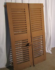 Pair of Original French Louver