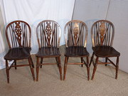 Set of 4 Victorian Beech  Elm