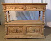 Victorian Bleached Carved Oak