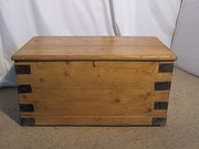 Victorian Pine Iron Banded Che