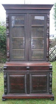 Victorian Rosewood Gothic Carv