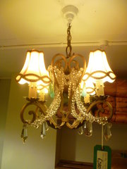 1940S CHANDALIER WITH TURQUOIS