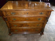 ANTIQUE FRENCH WALNUT CHEST OF