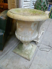 Decorative antique garden urn