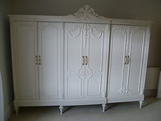 LARGE VINTAGE PAINTED WARDROBE