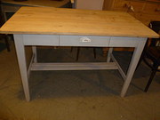 PAINTED PINE TABLE WITH STRETC