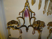 PAIR OF ITALIAN COLOURED GLASS