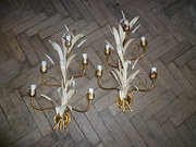 PAIR OF LARGE FRENCH WALL LIGH