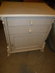 TWO DRAWER PAINTED PINE CUPBOA
