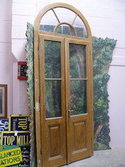 antique french glazed arched d