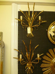 pair of french gilded wheatshe