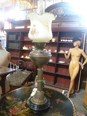 victorian brass oil lamp conve