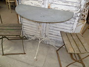 zinc topped consul table