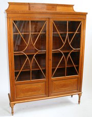 furniture makers: maple and co antique furniture fine edwardian satinwood displ Fine Edwardian Satinwood Displ