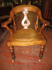 antique furniture elm and oak office chair Elm and Oak Office Chair