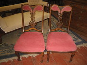 antique furniture pair of victorian walnut nursi Pair of Victorian Walnut Nursi