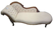Victorian Carved Walnut Chaise