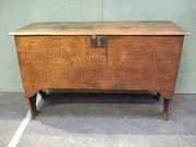 antique furniture 5 plank oak coffer 5 Plank Oak Coffer
