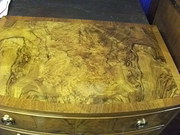 Burr Walnut Bowed Chest