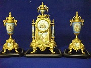 French Ormalou Clock Garniture