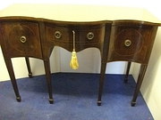 antique furniture inlaid serpentine sideboard Inlaid Serpentine Sideboard