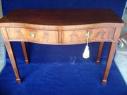 Mahogany Serpentine Side Table