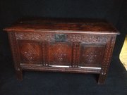 antique furniture period oak cofferchest Period Oak CofferChest
