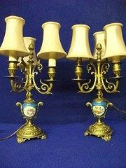 Sevres Candelabrum converted t