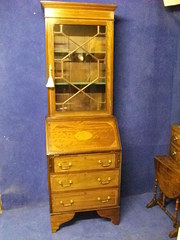 Small Inlaid Bureau Bookcase