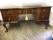 Solid Mahogany 5 Drawer Desk