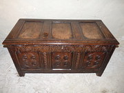 West country oak coffer with s