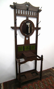 Art Nouveau Oak Hall Stand