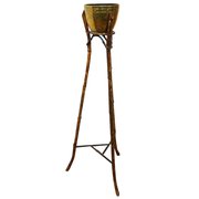 antique furniture bamboo jardinire stand and bra Bamboo Jardinire Stand and Bra