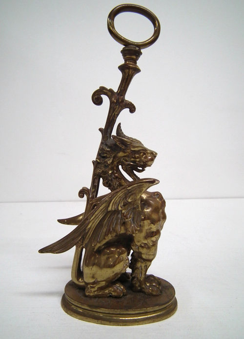 Antique Cast Brass Dragon Door Stop Cast Brass Dragon Door Stop