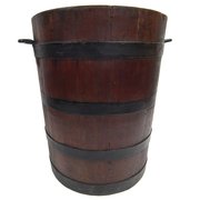 Edwardian Stained Oak BarrelLo