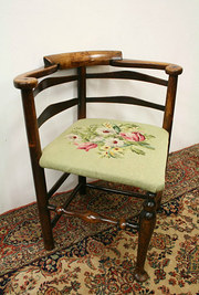 antique furniture late george iii elm corner cha Late George III Elm Corner Cha
