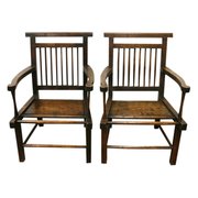 antique furniture pair of elm caithness armchair Pair of Elm Caithness Armchair