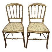 Pair of Gilded Ballroom Chairs