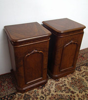 Pair of Victorian Burr Walnut