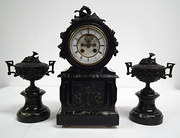 antique clocks & timepieces victorian black and green marb Victorian Black and Green Marb