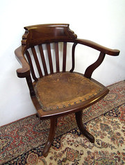Victorian Inlaid Swivel Desk C